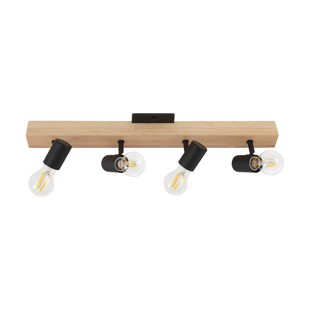 Eglo USA - 98114A - Four Light Track Light - Kingswood - Brown, Black