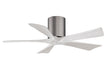 Matthews Fan Company - IR5H-BP-MWH-42 - 42"Ceiling Fan - Irene - Brushed Pewter