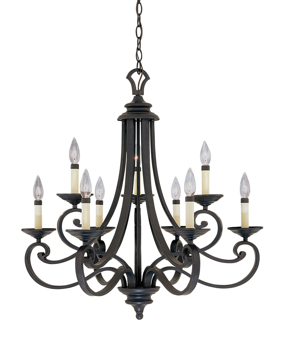 Designers Fountain - 9039-NI - Nine Light Chandelier - Barcelona - Natural Iron