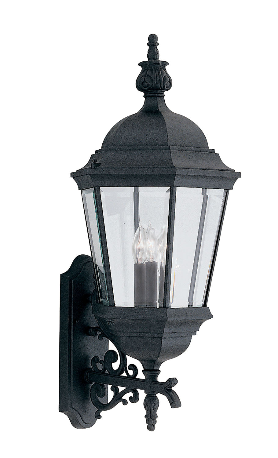 Designers Fountain - 2952-BK - Three Light Wall Lantern - Builder Cast Aluminum - Black