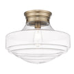 Golden - 0508-LSF MBS-CLR - One Light Semi-Flush Mount - Ingalls MBS - Modern Brass