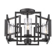 Golden - 6068-FM BLK - Four Light Flush Mount - Marco BLK - Matte Black