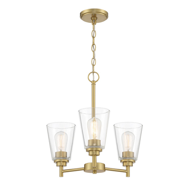 Designers Fountain - 95783-BG - Three Light Chandelier - Westin - Brushed Gold