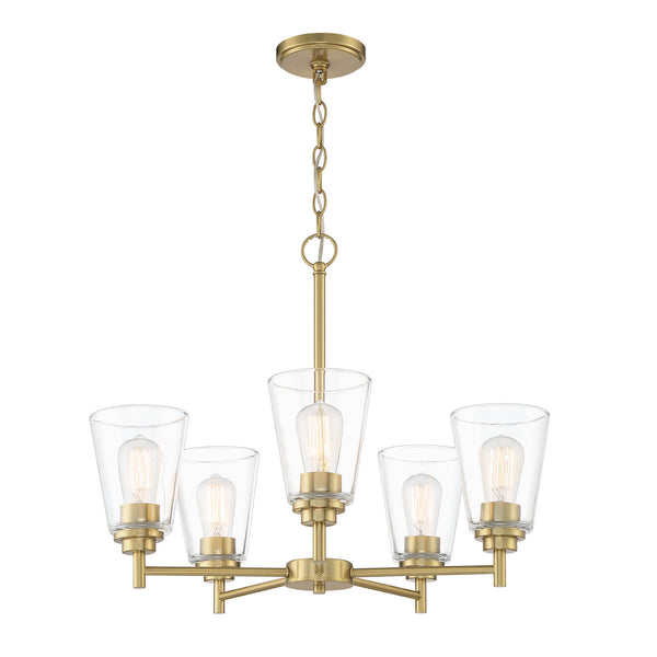 Designers Fountain - 95785-BG - Five Light Chandelier - Westin - Brushed Gold