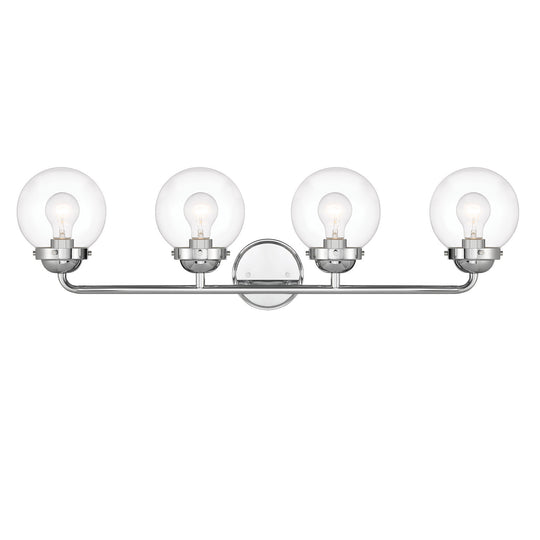 Designers Fountain - 95904-CH - Four Light Vanity - Knoll - Chrome