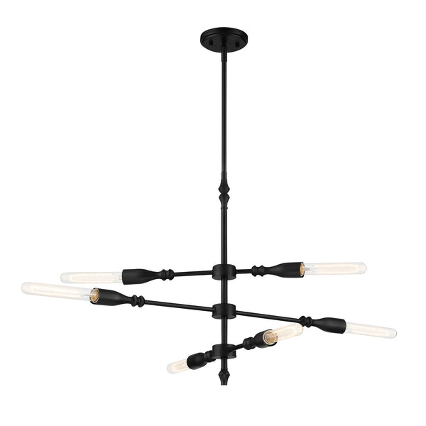 Designers Fountain - D231M-IS-MB - Six Light Island Pendant - Louise - Matte Black