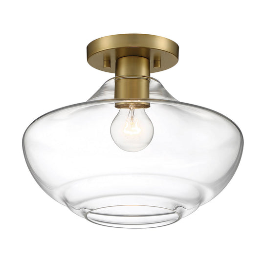 Designers Fountain - D249M-SF-BG - One Light Semi Flush Mount - Emma - Brushed Gold