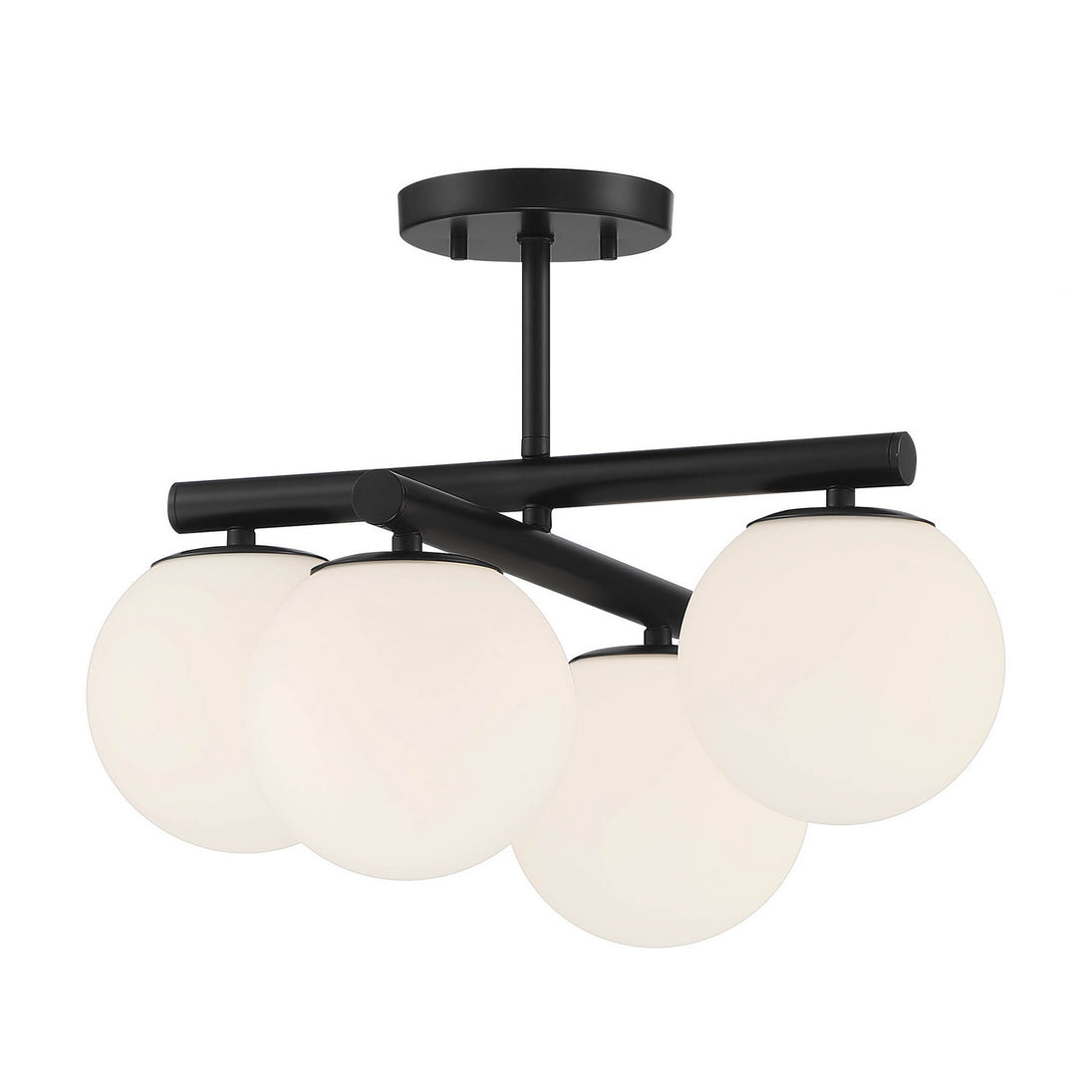 Designers Fountain - D252C-SF-MB - Four Light Semi Flush Mount - Crown Heights - Matte Black