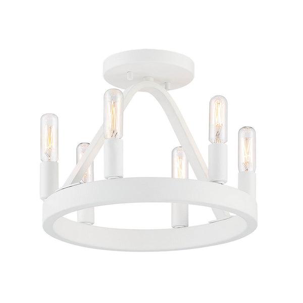 Designers Fountain - D254C-SF-MW - Six Light Semi Flush Mount - Carousel - Matte White