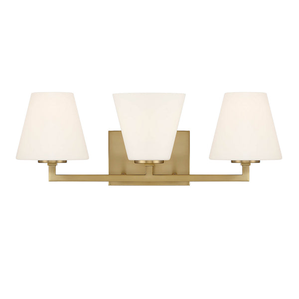 Designers Fountain - D255M-3B-BG - Three Light Vanity - Palmyra - Brushed Gold