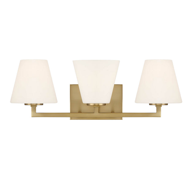 Designers Fountain - D255M-3B-BG - Three Light Vanity - Palmyra - Brushed Gold