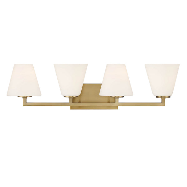 Designers Fountain - D255M-4B-BG - Four Light Vanity - Palmyra - Brushed Gold