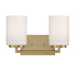 Designers Fountain - D257M-2B-BG - Two Light Vanity - Leavenworth - Brushed Gold