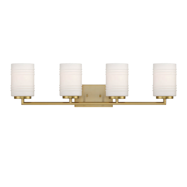 Designers Fountain - D257M-4B-BG - Four Light Vanity - Leavenworth - Brushed Gold