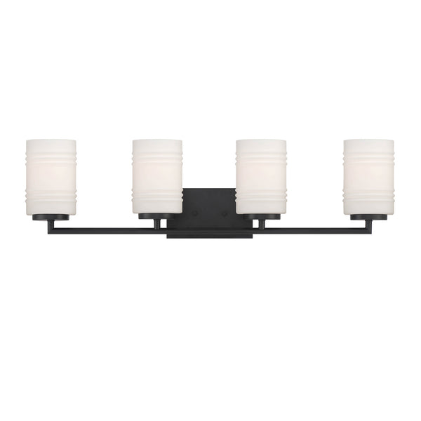 Designers Fountain - D257M-4B-MB - Four Light Vanity - Leavenworth - Matte Black