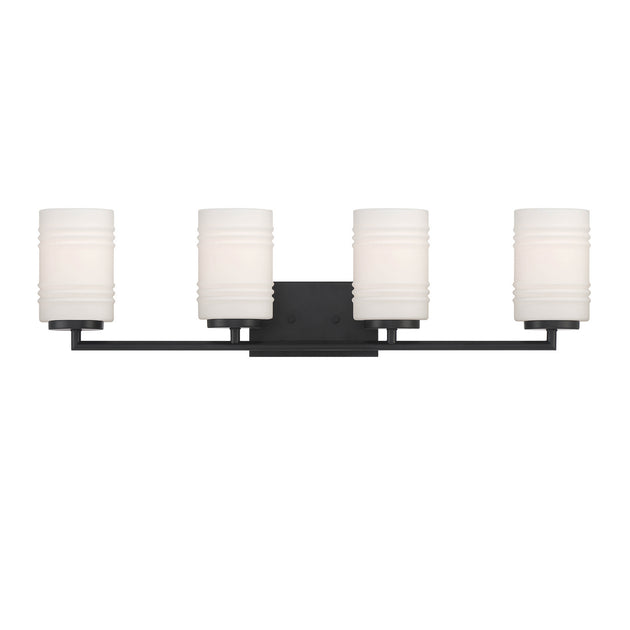 Designers Fountain - D257M-4B-MB - Four Light Vanity - Leavenworth - Matte Black