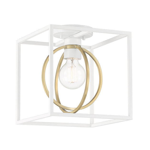 Designers Fountain - D260M-SF-MW - One Light Semi Flush Mount - Kew Gardens - Matte White