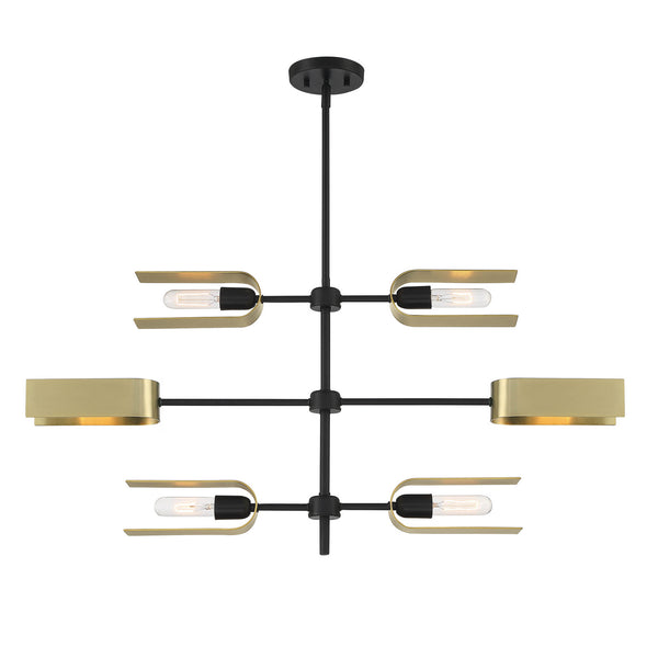 Designers Fountain - D263M-IS-MB - Six Light Island Pendant - U Turn - Matte Black