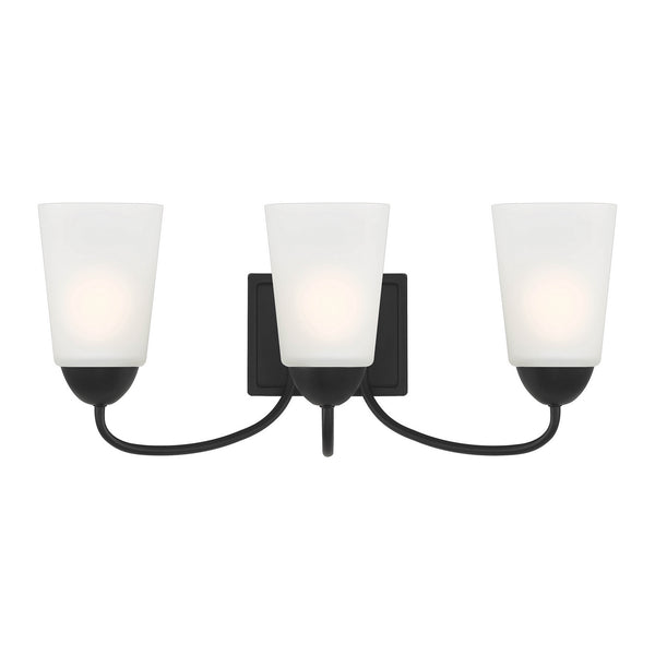 Designers Fountain - D267M-3B-MB - Three Light Vanity - Malone - Matte Black