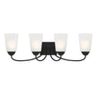 Designers Fountain - D267M-4B-MB - Four Light Vanity - Malone - Matte Black