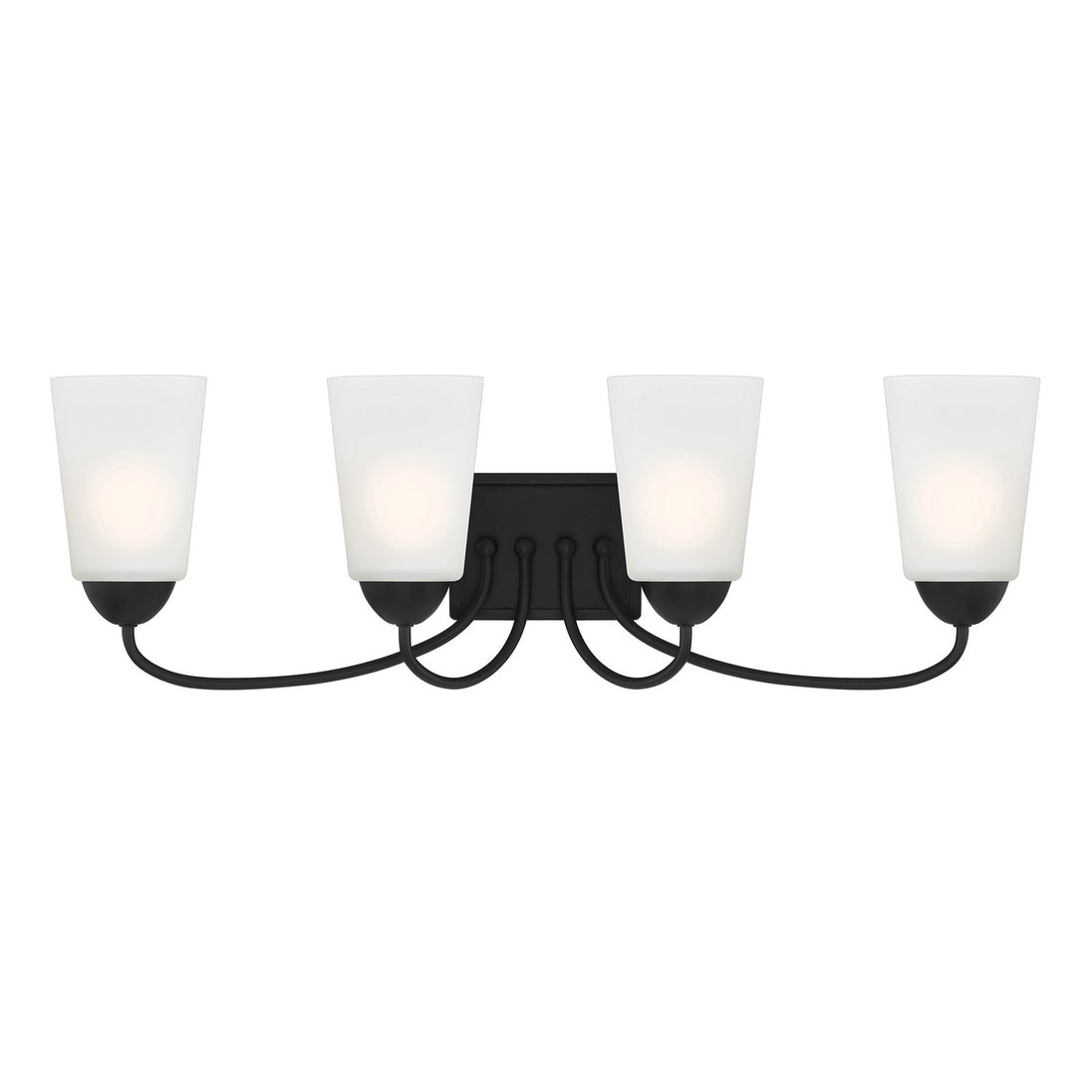 Designers Fountain - D267M-4B-MB - Four Light Vanity - Malone - Matte Black