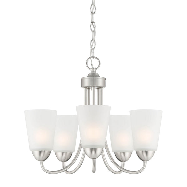 Designers Fountain - D267M-5CH-BN - Five Light Chandelier - Malone - Brushed Nickel