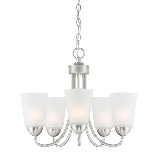 Designers Fountain - D267M-5CH-BN - Five Light Chandelier - Malone - Brushed Nickel