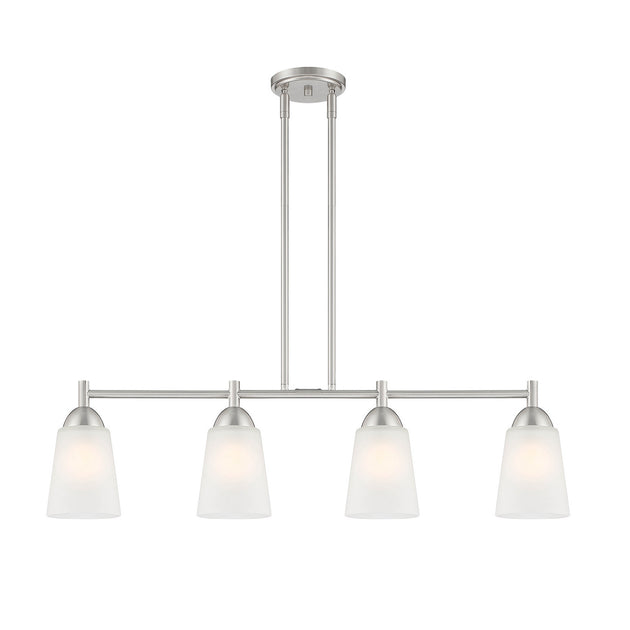 Designers Fountain - D267M-IS-BN - Four Light Island Pendant - Malone - Brushed Nickel