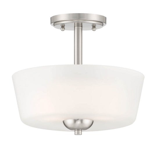 Designers Fountain - D267M-SF-BN - Two Light Semi-Flush Mount - Malone - Brushed Nickel