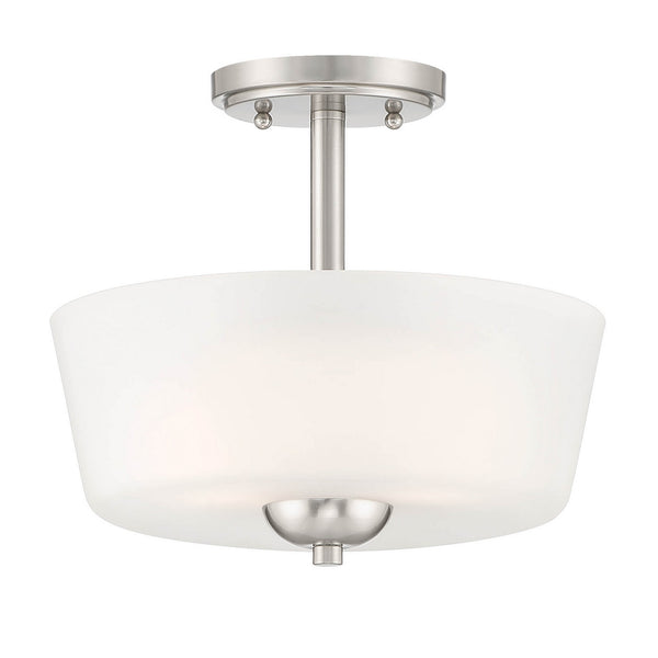 Designers Fountain - D267M-SF-BN - Two Light Semi-Flush Mount - Malone - Brushed Nickel