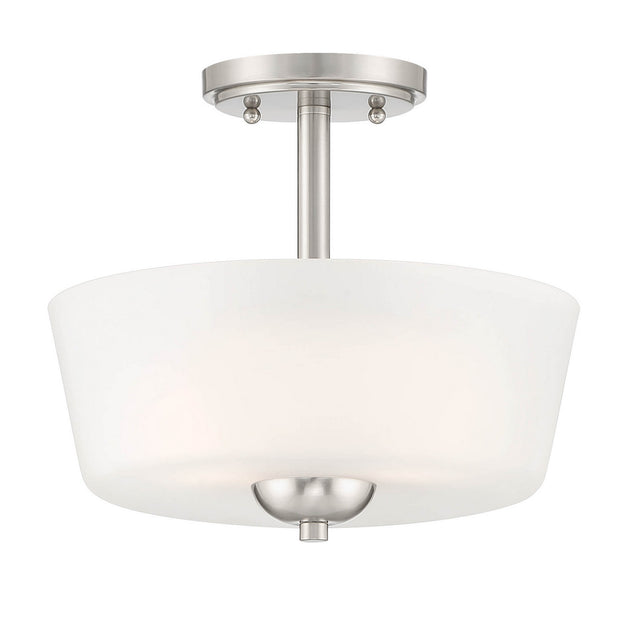 Designers Fountain - D267M-SF-BN - Two Light Semi-Flush Mount - Malone - Brushed Nickel