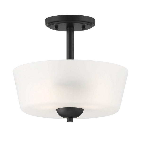 Designers Fountain - D267M-SF-MB - Two Light Semi-Flush Mount - Malone - Matte Black