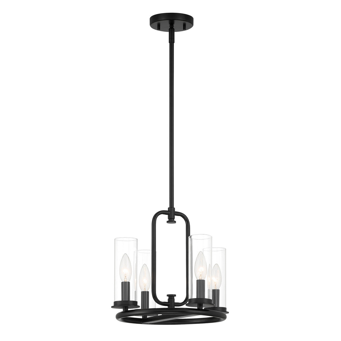 Designers Fountain - D268C-14P-MB - Four Light Pendant Convertible - Hudson Heights - Matte Black