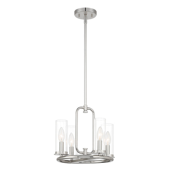 Designers Fountain - D268C-14P-PN - Four Light Pendant Convertible - Hudson Heights - Polished Nickel