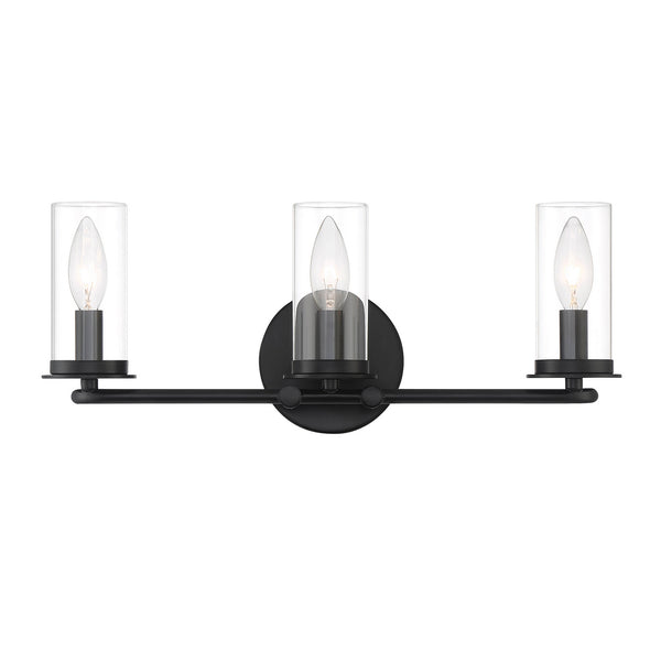 Designers Fountain - D268C-3B-MB - Three Light Vanity - Hudson Heights - Matte Black