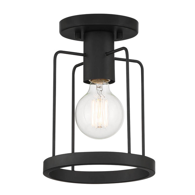 Designers Fountain - D273M-SF-MB - One Light Semi Flush Mount - Tafo - Matte Black