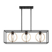 Designers Fountain - D276M-IS-MB - Three Light Island Pendant - Kew Gardens - Matte Black