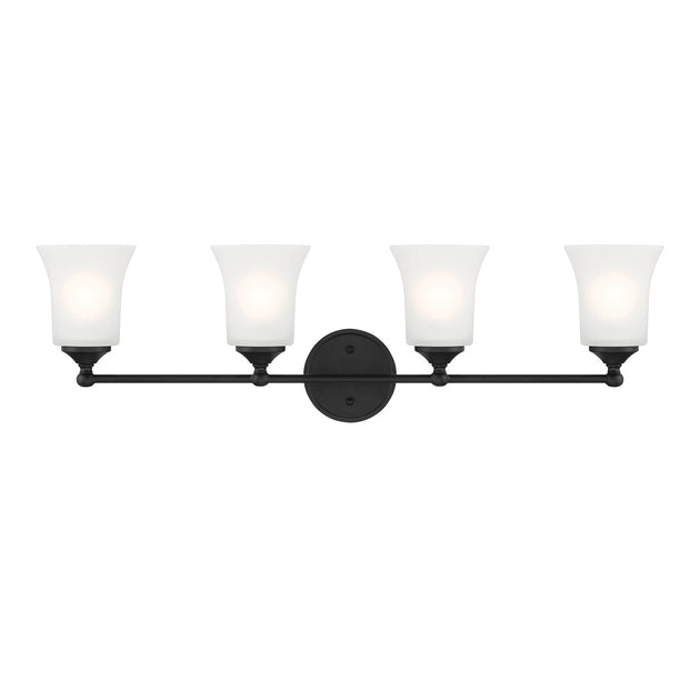 Designers Fountain - D278M-4B-MB - Four Light Vanity - Bronson - Matte Black