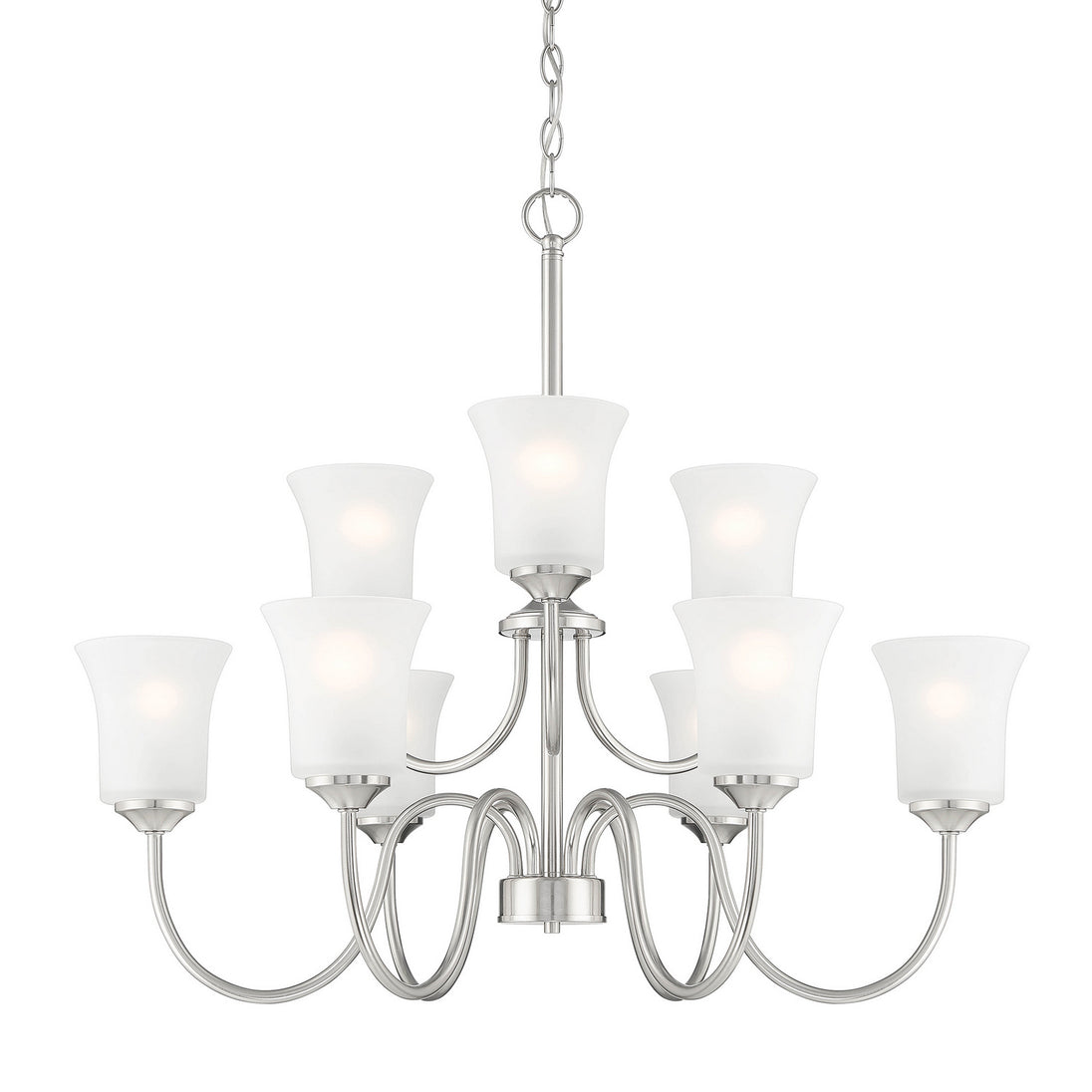 Designers Fountain - D278M-9CH-BN - Nine Light Chandelier - Bronson - Brushed Nickel