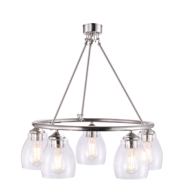 Minka-Lavery - 2435-84 - Five Light Chandelier - Winsley - Brushed Nickel