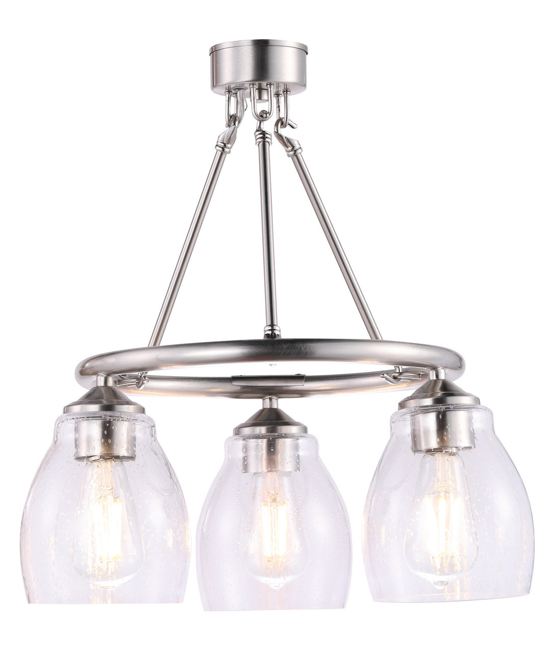 Minka-Lavery - 2437-84 - Three Light Chandelier - Winsley - Brushed Nickel