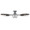 Golden - 1040-6SF BLK - Six Light Semi-Flush Mount - Newton - Matte Black