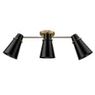 Golden - 2122-3SF MBS-BLK - Three Light Semi-Flush Mount - Reeva - Modern Brass