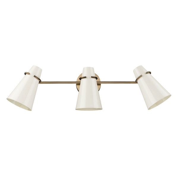 Golden - 2122-BA3 MBS-GE - Three Light Bath Vanity - Reeva - Modern Brass