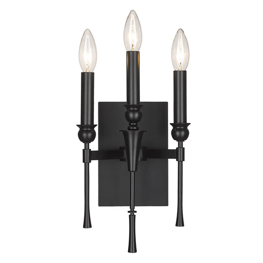 Golden - 3509-WSC BLK - Three Light Wall Sconce - Landon - Matte Black