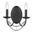 Golden - 7644-2W BLK - Two Light Wall Sconce - Mirabella BLK - Matte Black