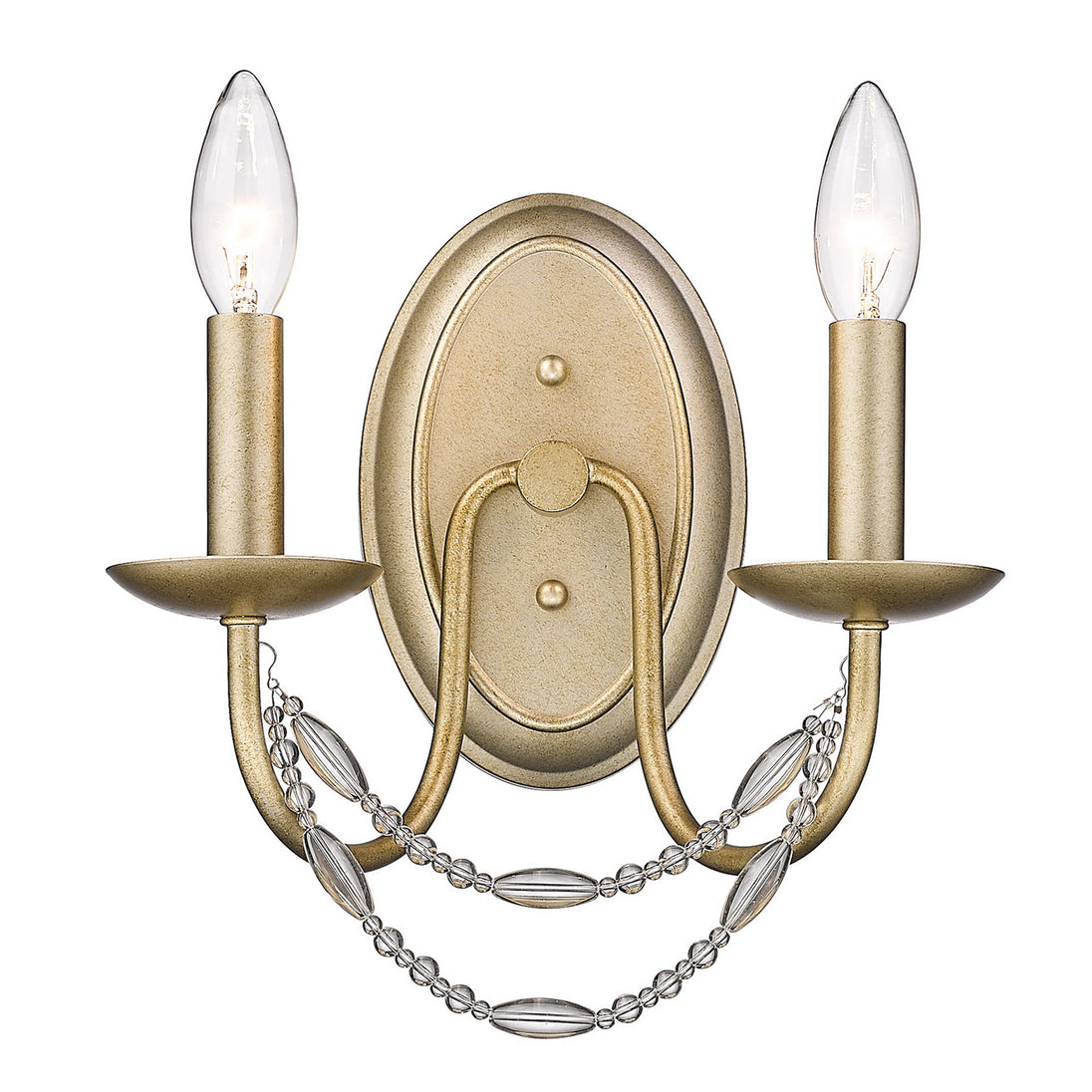 Golden - 7644-2W GA - Two Light Wall Sconce - Mirabella - Golden Aura