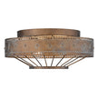 Golden - 7856-FM CP - Three Light Flush Mount - Ferris CP - Copper Patina