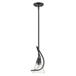 Golden - 1648-M1L BLK-CLR - One Light Mini Pendant - Olympia - Matte Black