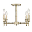 Golden - 8207-SF WG - Four Light Semi-Flush Mount - Cambay - White Gold